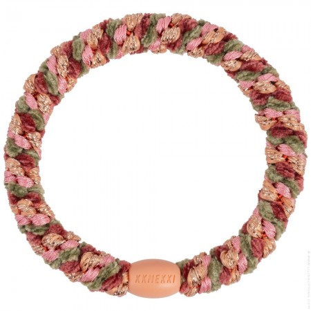Hair tie and bracelet moss green velvet