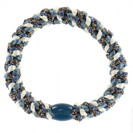 Hair tie and bracelet mixed navy glitter