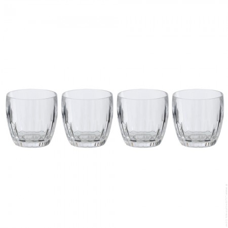 Set de 4 verres &agrave; eau en acrylique transparent