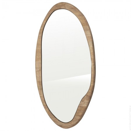 Laban rubberwood and glas mirror