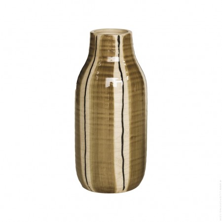 Brown stripped Giulia 25,5 cm vase