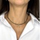 Collier Eagle noir rock