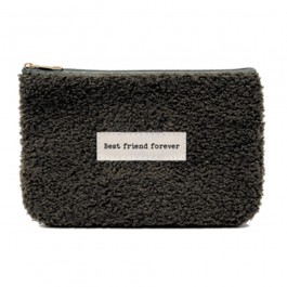Khaki Best Friend Forever pouch