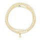 Bracelet 3 tours star gold denim