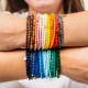 3 turn star gold denim bracelet
