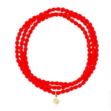 3 turn star gold vanillia bracelet