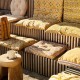 Honey pink green velvet chair pad