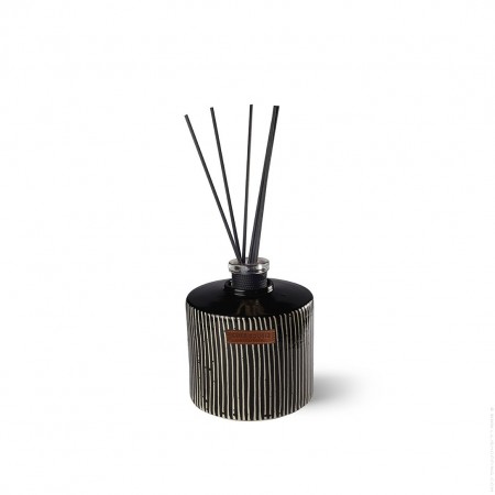 Diffuseur zebr&eacute; &agrave; b&acirc;tonnets 500 ml - mandarine