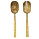 Couverts à salade bicolores bois et marron