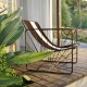 Armchair Eldorado golden natural canvas 