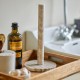 White marble Emira paper towel stand