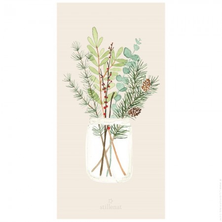 Serviettes en papier bouquet et vase (pack de 16)
