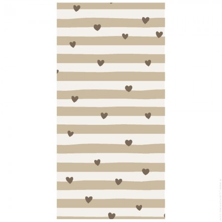 Serviettes en papier ray&eacute;es floraison (pack de 16)