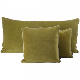 NewDelhi olive square cushion with inner