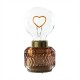 Lampe LED Vaness ambre coeur