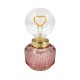 Lampe LED Vaness ambre coeur