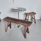 Banc Lane 100 cm marron