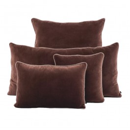 Housse de coussin carré NewDelhi ganache + intérieur