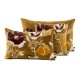 Hambourg gold rectangular cushion with inner