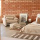 Tapis berbère coton beige lavable
