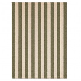 Washable stripped natural and khaki 90 x 60 cm coton rug