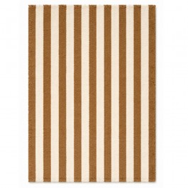 Tapis rayé naturel et ocre 90 x 60
