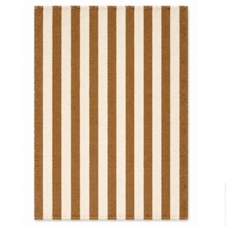 Tapis ray&eacute; naturel et ocre 90 x 60
