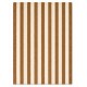 Washable stripped natural and khaki 90 x 60 cm coton rug