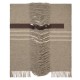 Washable stripped natural and ochre 90 x 60 cm coton rug