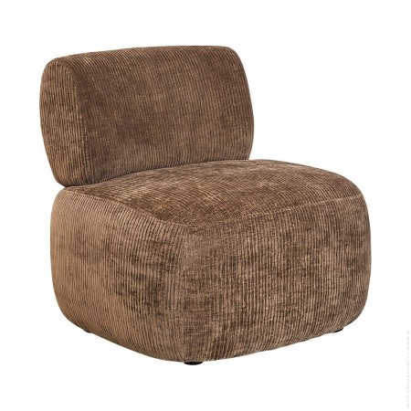 Eve khaki velvet stool