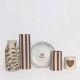 Brown stripped Giulia 15,5 cm vase