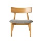Solid oak wood Tetra lounge chair