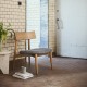 Solid oak wood Tetra lounge chair