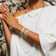 Bracelet 6 tours Blondie vanille