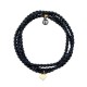 3 turn green forest gold plated heart bracelet