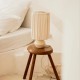 Lampe à poser Pitchoun grès chamoté et lin naturel