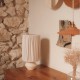 Lampe à poser Pitchoun grès chamoté et lin naturel