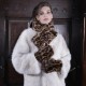 Faux leopard fur mitten