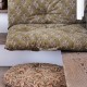 Coussin d'assise miel rose vert