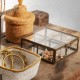 Boite à bijoux verre et métal doré