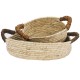 Black cotton and natural seagrass basket