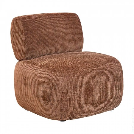 Fauteuil Flore fauve