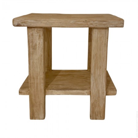 Reclaimed elm side table