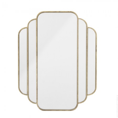 Miroir Mas en laiton dor&eacute;