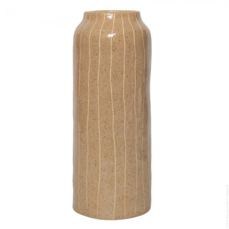Vase Nomad ocre ray&eacute; 20 cm