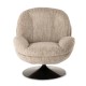 Fauteuil Memento Rétro beige pied naturel