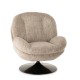 Fauteuil Memento Rétro beige pied naturel