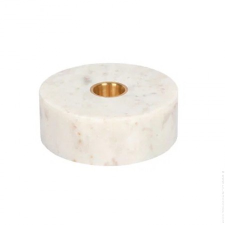 Bougeoir socle en marbre blanc pour bougie