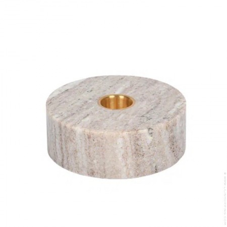 Bougeoir socle en marbre beige pour bougie