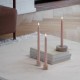 Beige marble candleholder / base for candle